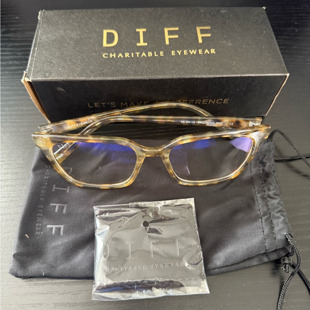 Diff Eyewear Blue Light Tortoise Glasses